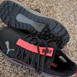 Puma Black and Pink Athletic Shoes